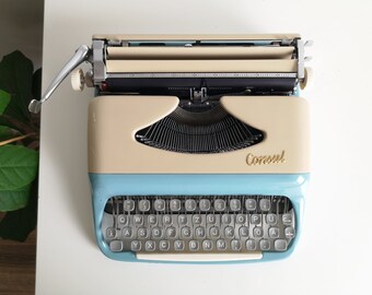60% SALE! Consul 232 ultraleichte tragbare funktionsfähige Vintage Schreibmaschine aus den 60er Jahren, ungewöhnliches Geschenk