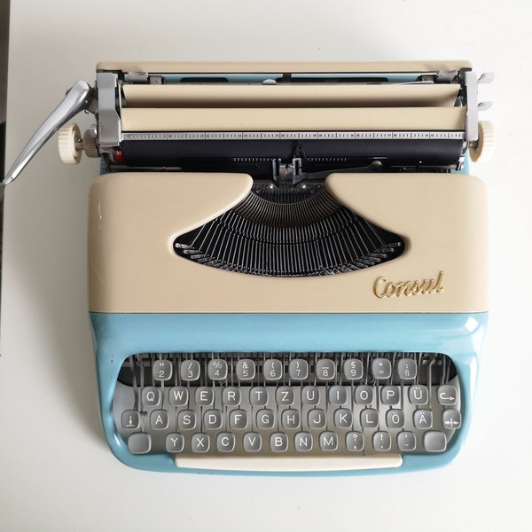 60% OFF! Consul 232 ultra-light portable working vintage typewriter from the 1960s, unusual gift