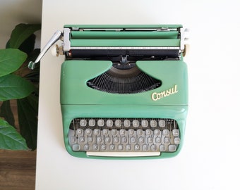 70 % RABATT! Ultraleichte tragbare Vintage-Schreibmaschine Consul 232 aus den 1960er Jahren, ungewöhnliches Geschenk