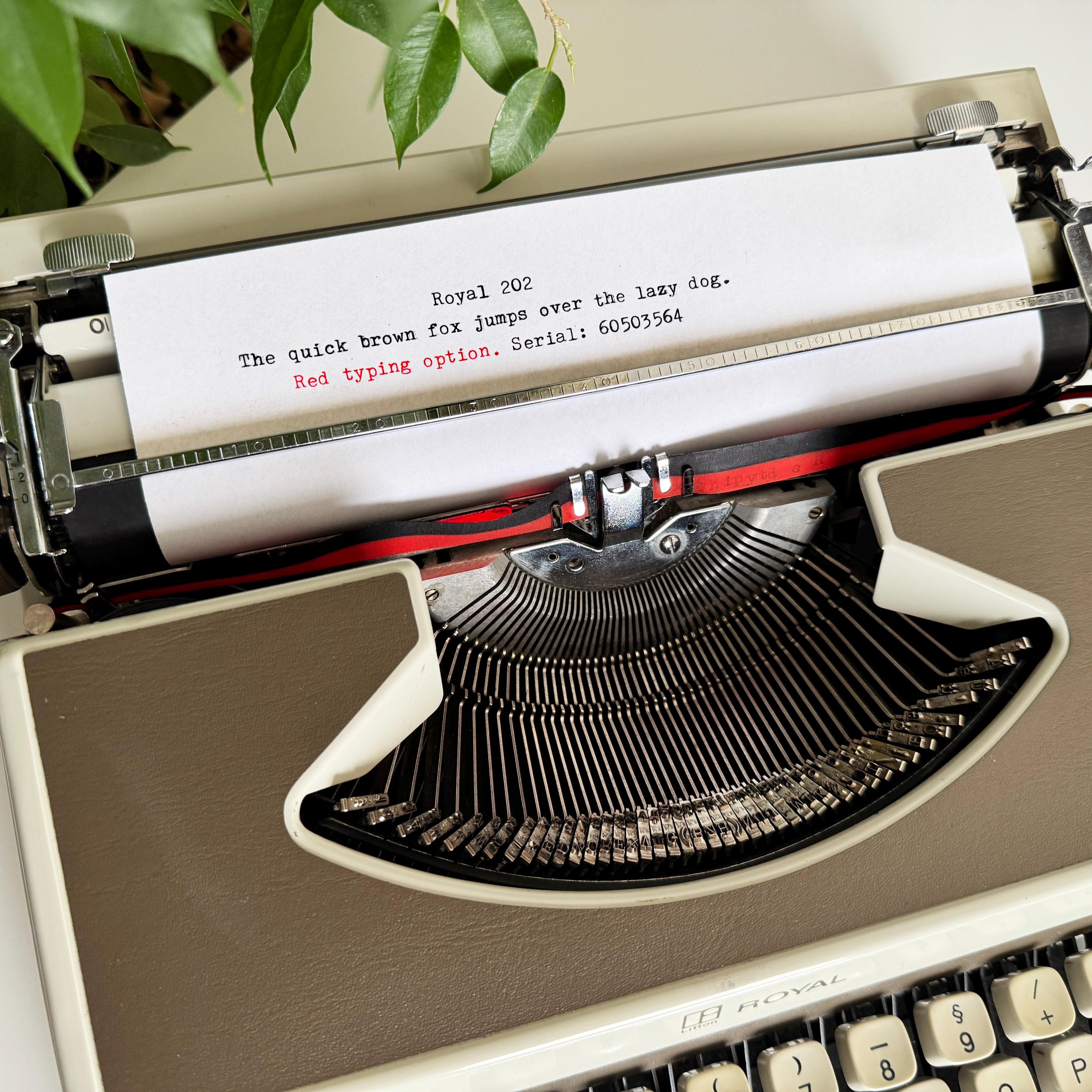 Royal 202 Portable Vintage Typewriter (1970s Japan) With Case | US