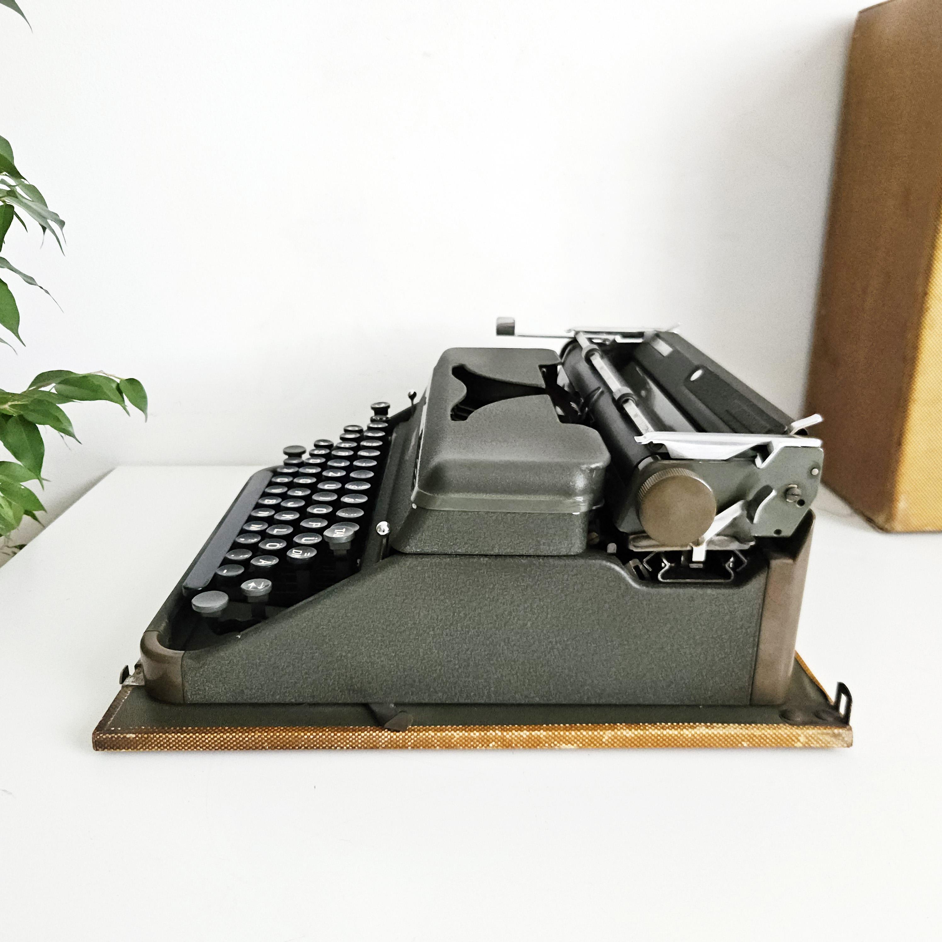 Hermes 2000 Portable Typewriter, Swiss Mid-century Collector's