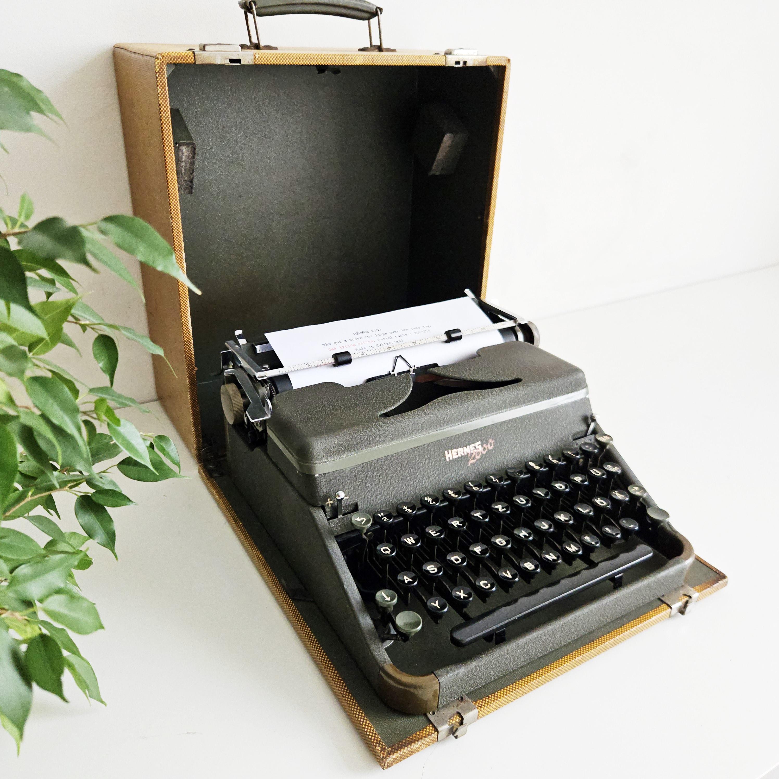 Hermes 2000 Portable Typewriter, Swiss Mid-century Collector's