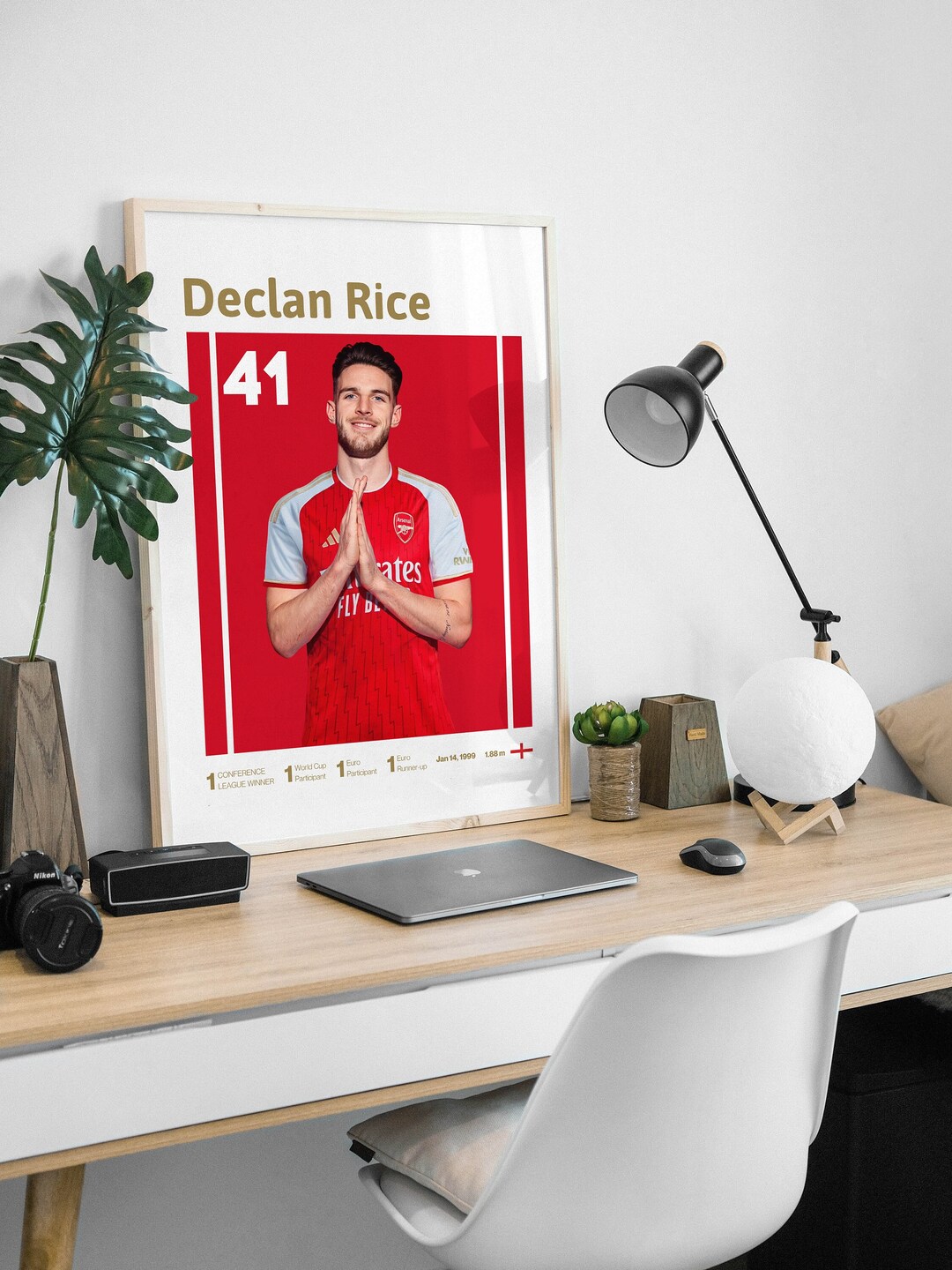 The Gunner Declan Rice Print, Arsenal Poster - Etsy