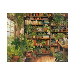 Garden Workshop Puzzle (110, 252, 500, 1014-piece); Plants; Greenery; Potter&#39;s Station; Unique and Challenging Puzzles