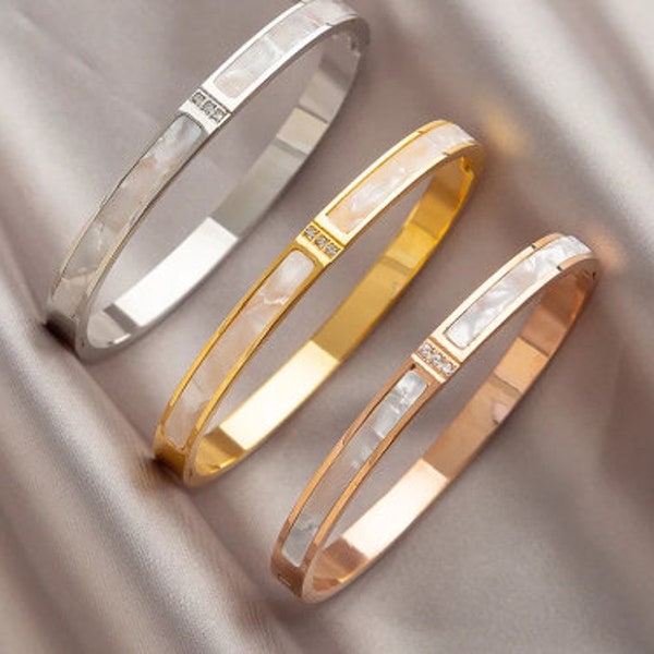 Bracelets de luxe pour femme en acier inoxydable, mode vintage