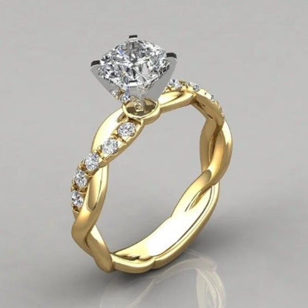 Bague femme avec diamants.