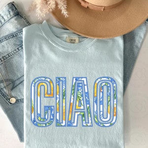 Ciao Shirt | Italian Travel Tee | Amalfi Coast Aesthetic | Summer Citrus Shirt | Lemon Tee | European Vacation Outfit | Italy T-Shirt