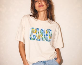 Ciao Shirt | Italian Travel Tee | Amalfi Coast Aesthetic | Summer Citrus Shirt | Lemon Tee | European Vacation Outfit | Italy T-Shirt
