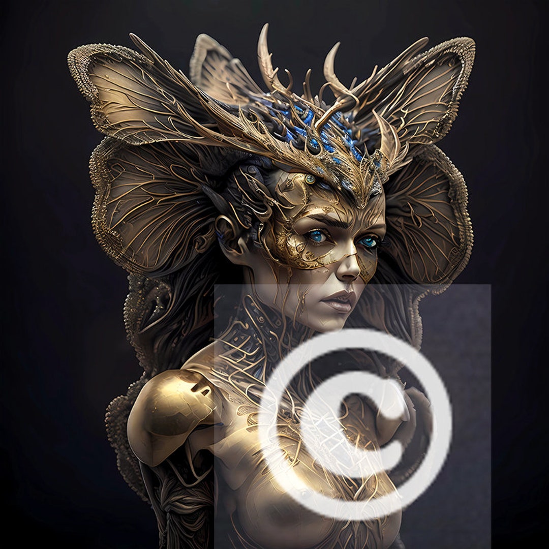 Cyborg Fairy, Nude, Adults, Anime, Fantasy, Wall Art, Mural, Art, Jpg