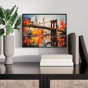 Brooklyn Bridge, New York, Printable Digital Art, Vintage Art, Digital Print, Decoration For Your Home, Wall Art, Instant Download.