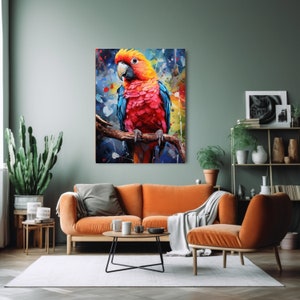 Macaw Alcohol Ink Wall Art, Printable Digital Art, Vintage Art, Digital Print, Decoration For Your Home, Wall Art, Instant Download.