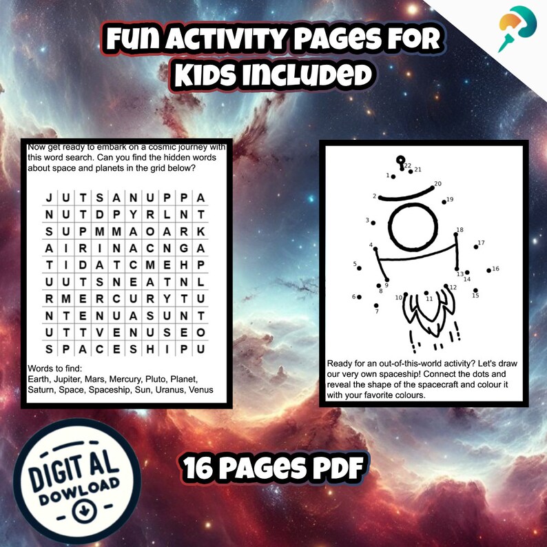 Solar System Colouring Adventure & Fun Activity Pages for Kids ...