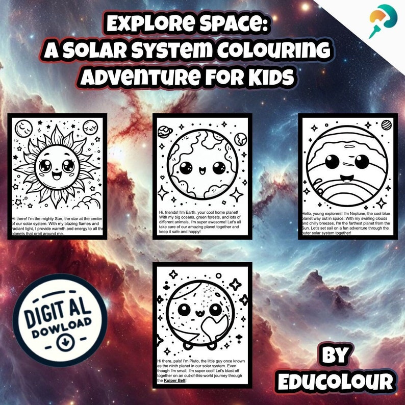 Solar System Colouring Adventure & Fun Activity Pages for Kids ...