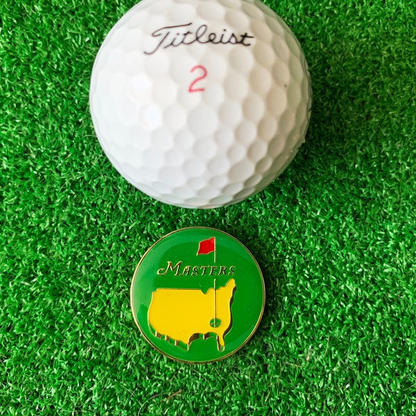Masters Augusta Golf Ball Marker - Golf Accessory, Boyfriend Golf, Husband Golf, Dad Golf, Christmas Gift, golf marker