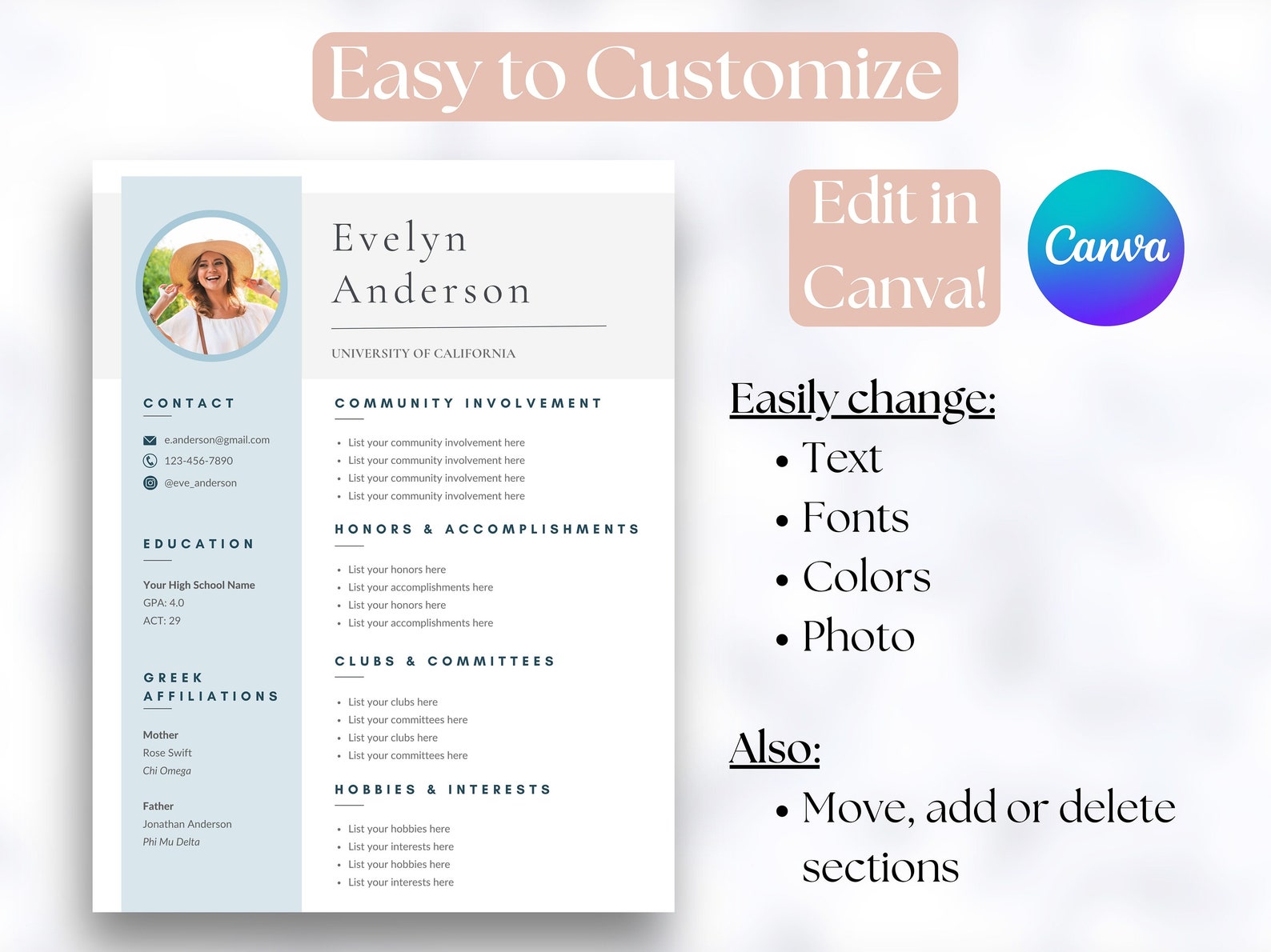 Sorority Resume Template Rush - Il 1588xN.5132026356 H7h0 