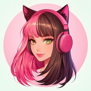 Custom Profil Icon für Twitch Streamer, Charakter Portrait, Illustration für Social Media Logo Twitch Streamer persönliche Auftragsarbeit