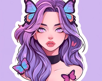 Custom Profile Icon für Twitch, Charakterportrait, Illustration für Social Media, Twitch, Twitch