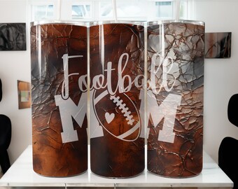 Football Tumbler Wrap Sublimation Design Leather Football Mom Tumbler Wrap Football Mom Tumbler Wrap Design Mom Tumbler Leather Football