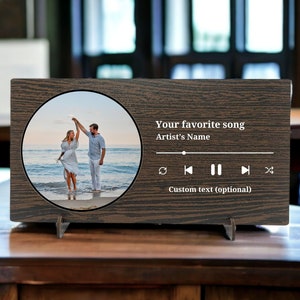 Custom Song Wood Frame, Custom Song Name Gift, Personalized Photo Gift, Christmas Custom Photo Gift, Xmas Gifts for Couple,Photo Gift Custom