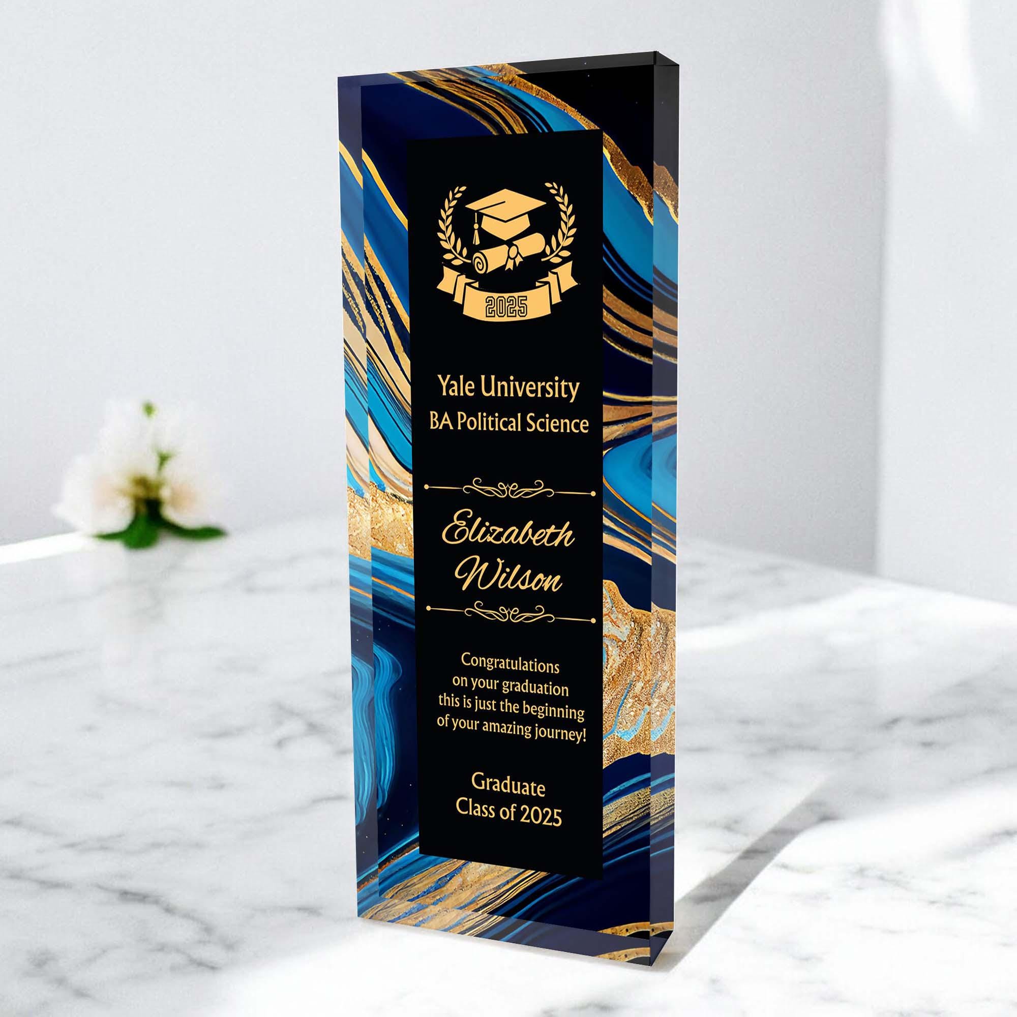 Personalized Graduation Award Plaque,Personalized Graduation Gift,Graduation Plaque,Graduation Gift for Daughter or Son,Congratulations Gift