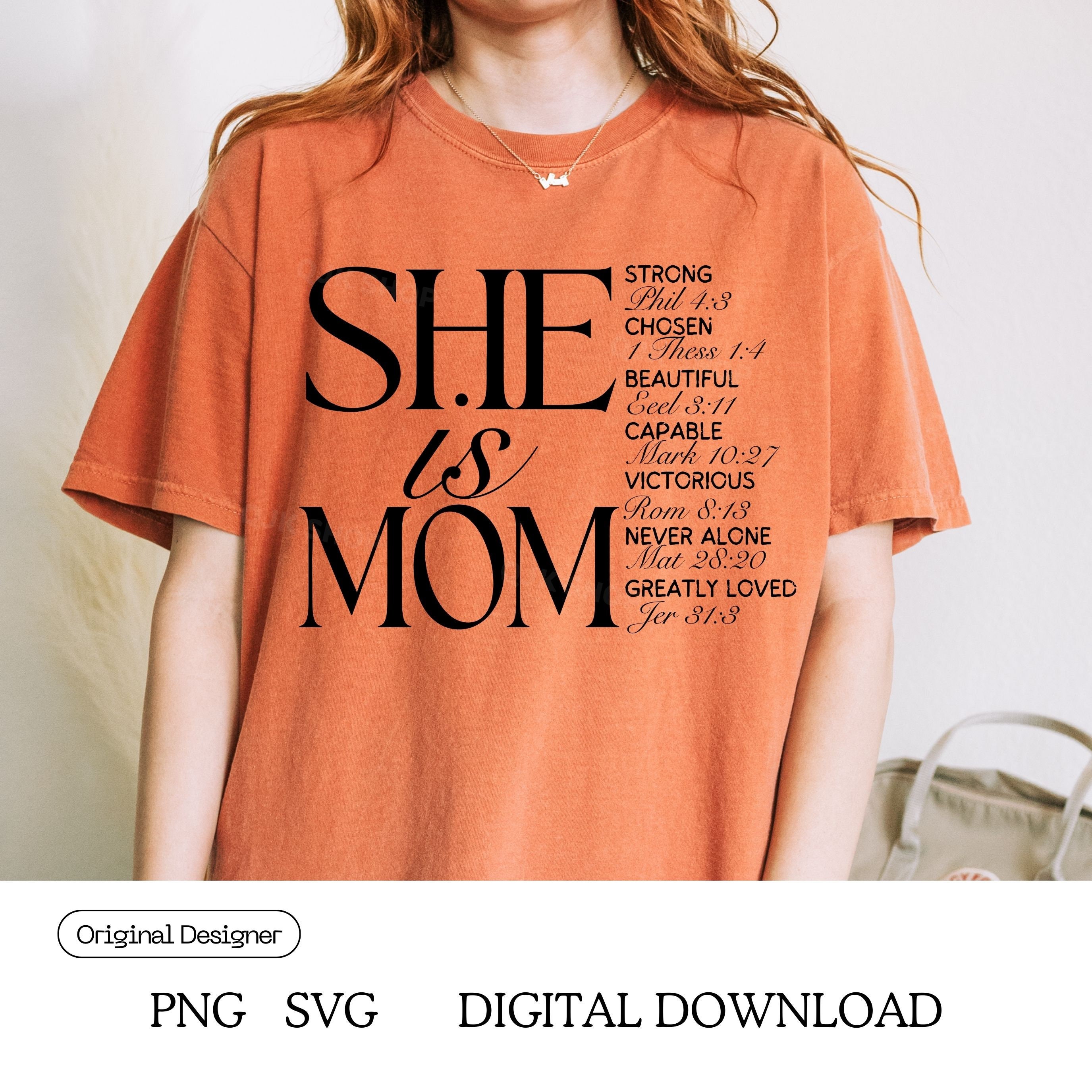 She is Mom PNG SVG, Blessed Mom Aesthetic Png, Praying Mom Retro Png