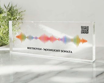 Soundwave Art, Christmas Gifts, Voice Recording Gift, Gift for Him, Gift For Her, Personalized Music Gift, Sound Wave Print Art,Acrylic Gift