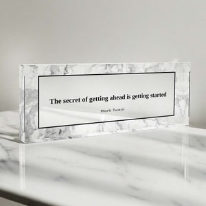 Personalized Quote Sign,Custom Quote Acrylic Plate, Motivational Quotes,Mindfulness Gift,Unique Custom Office Accessory, Motivational Saying