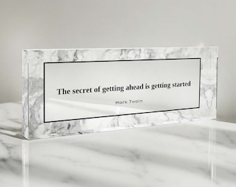 Personalized Quote Sign,Custom Quote Acrylic Plate, Motivational Quotes,Mindfulness Gift,Unique Custom Office Accessory, Motivational Saying