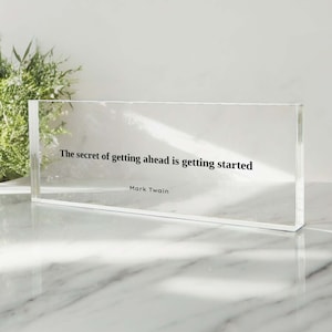 Custom Quote | Personalized Quote Sign, Motivational Quotes, Mindfulness Gift, Brainy Quote, Motivational Saying, Corporate Award, Acrylic