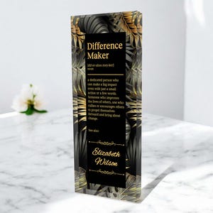 Difference Maker Award Plaque, Custom Difference Maker Acrylic Plaque, , Retirement Gift,Encouragement Gift,Appreciation Gift,Memorial Award