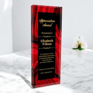 Employee Award, Corporate Trophy Award, Customizable Award, Custom Trophy Award, Custom Award Plaque, Employee Appreciation, Thank You Gift,