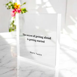 Custom Quote Acrylic Plaque, Personalized Quote Sign, Motivational Quotes, Mindfulness Gift, Brainy Quote Gift, Motivational Saying Plaque