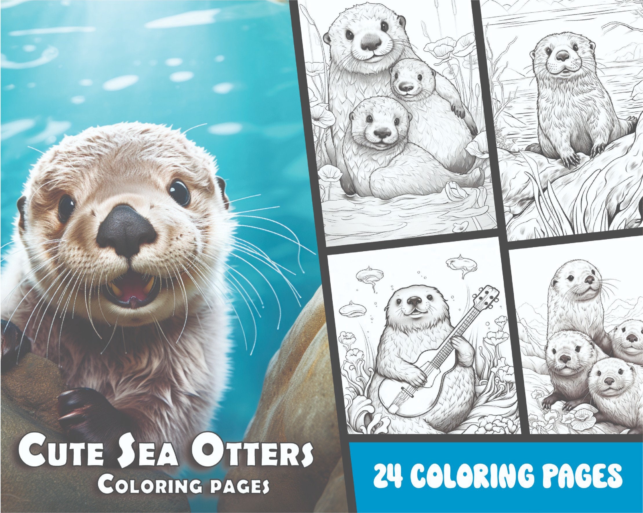 Cute Otter Coloring Pages