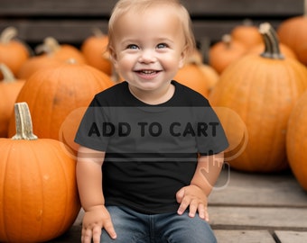 Kinderen vallen t shirt Mockup Fall tshirt Baby Shirt Mockup Halloween Tee Bella Canvas Kids Shirt Mockup Gildan Sweatshirt Fall Mockup Boy Girl