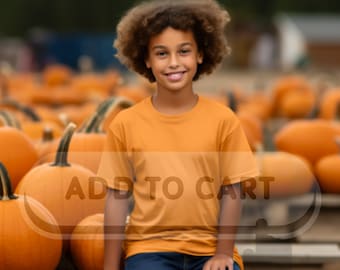 Kids Gildan Black T-Shirt Mockup Teen T-Shirt Mockup boy TShirt Mockup Kids Outdoor Mockup Toddler Tee Fall Mockup Halloween Mockup Bella
