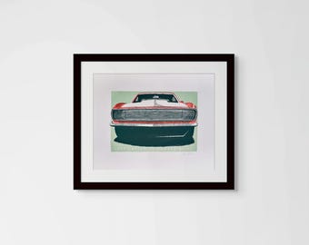 1967 Camaro Digital Print | Vintage Muscle Car | Wall Art Poster