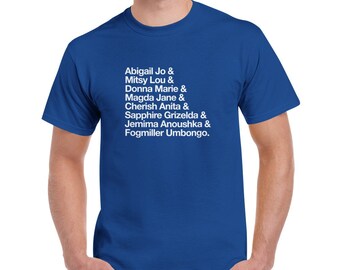 Funny Names Helvetica Cotton T-Shirt - Beautiful People TV Show
