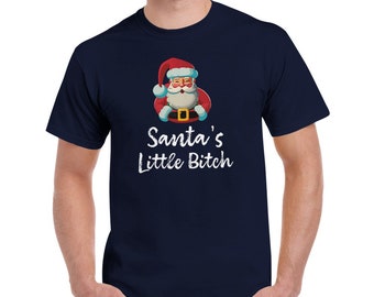 Santa's Little Bitch Cotton T-Shirt