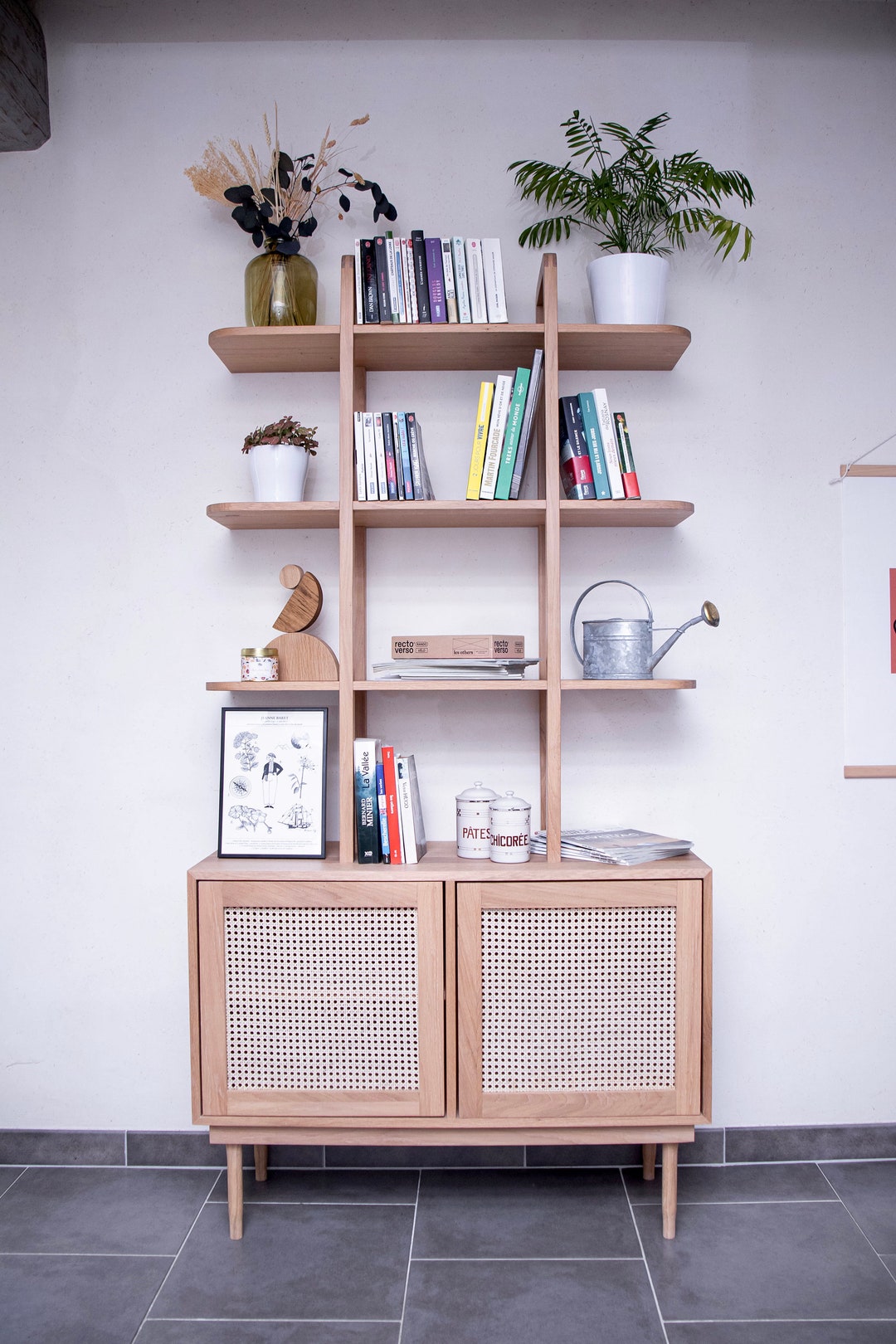 Solid Oak Bookcase Etsy