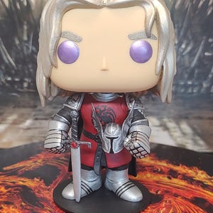 Custom Pop of Ser Daemon I Blackfyre aka "The Black Dragon".