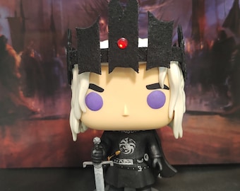 Custom Pop of King Aegon II Targaryen aka "Aegon the Usurper". At his Coronation from Season 1 of HotD. Dressed in all black.