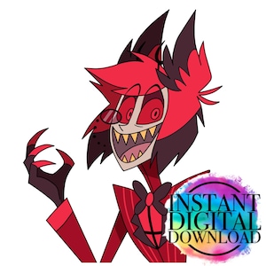 Alastor Radio Demon Artwork, Hazbin Hotel Inspired Digital PNG for Custom Mugs, High-Quality Print Files for DIY Crafts and Gifts