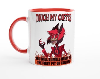 Alastor 'touch My Coffee' Mug – 11oz Two Tone Ceramic Cup for
