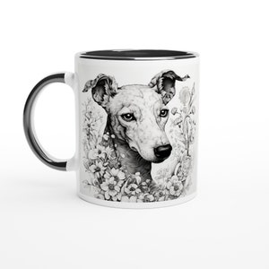 Whippet Dog  11oz Ceramic Mug with Color Inside