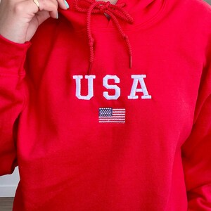 Red USA Hoodie