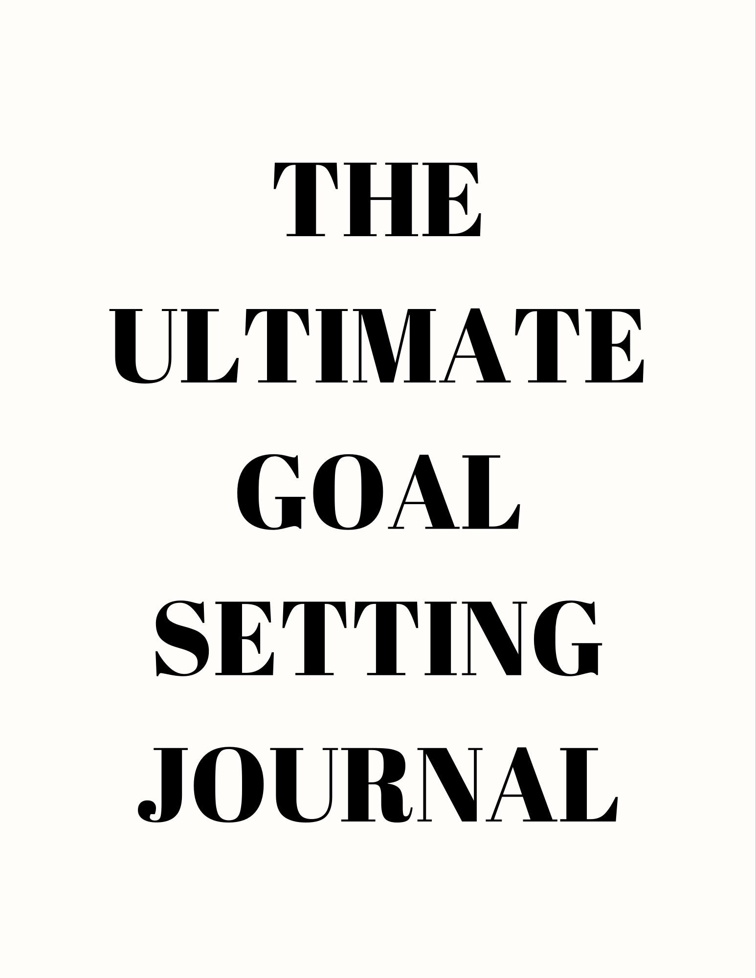 Ultimate Goal Setting Journal | Printable Goal Planner | Life- Monthly ...
