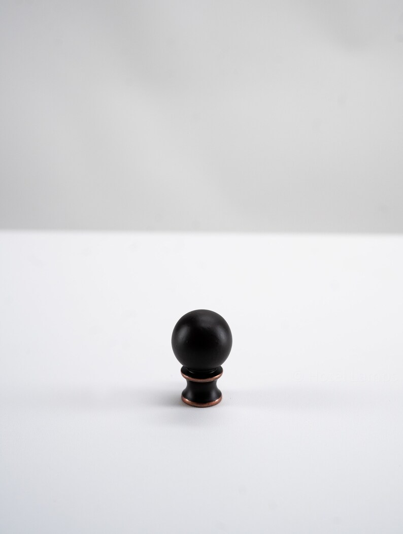 Unique Modern Contemporary Black Lamp Finials 1 1/2, Fits Standard