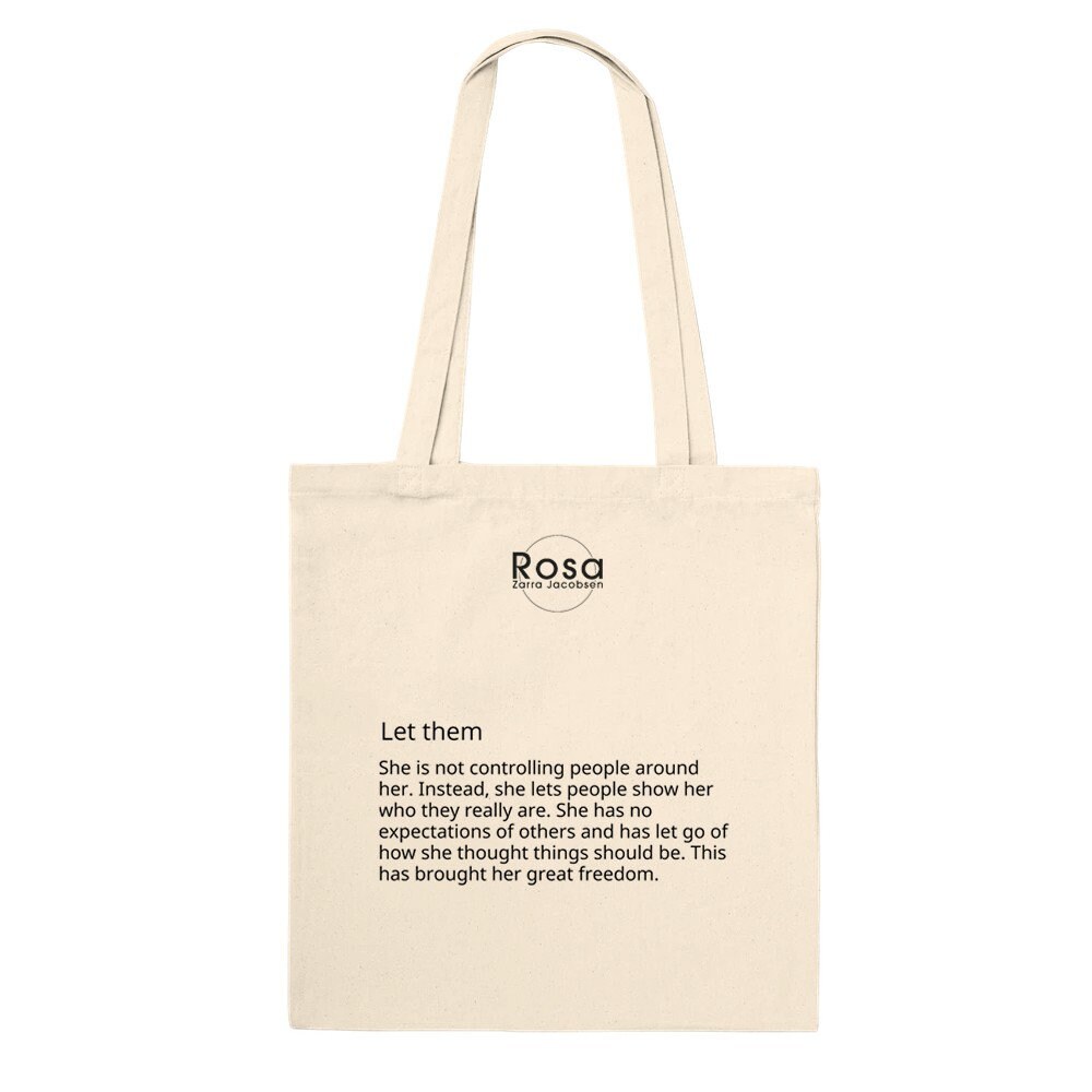 Let Them Tote Bag Acrylic Painting of a Women Portrait Printed on a Tote Bag Hand Painted Etsy