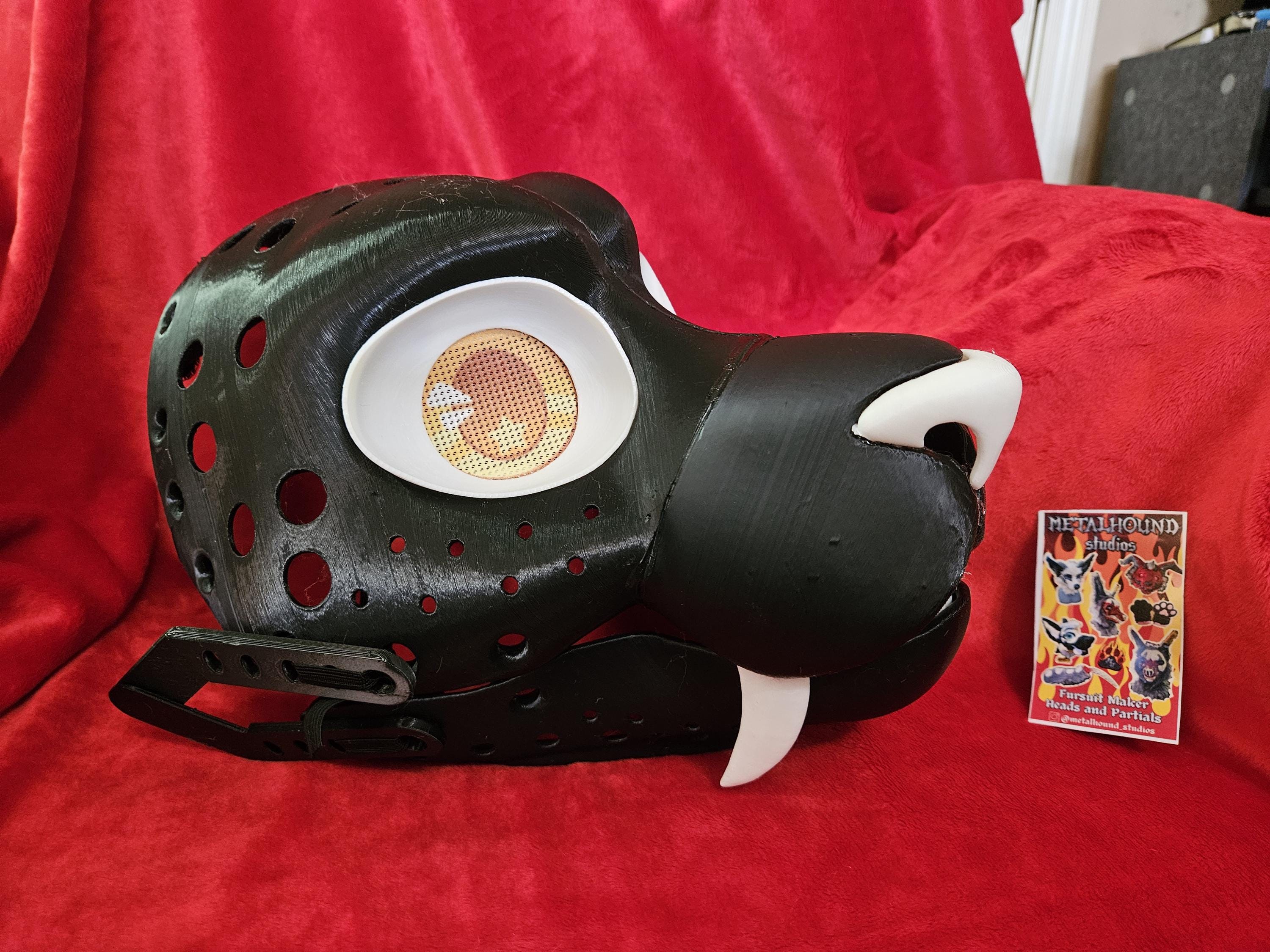 Fursuit Head Base 3D SABERTOOTH With Eye Blanks, Nose, Teeth, and ...