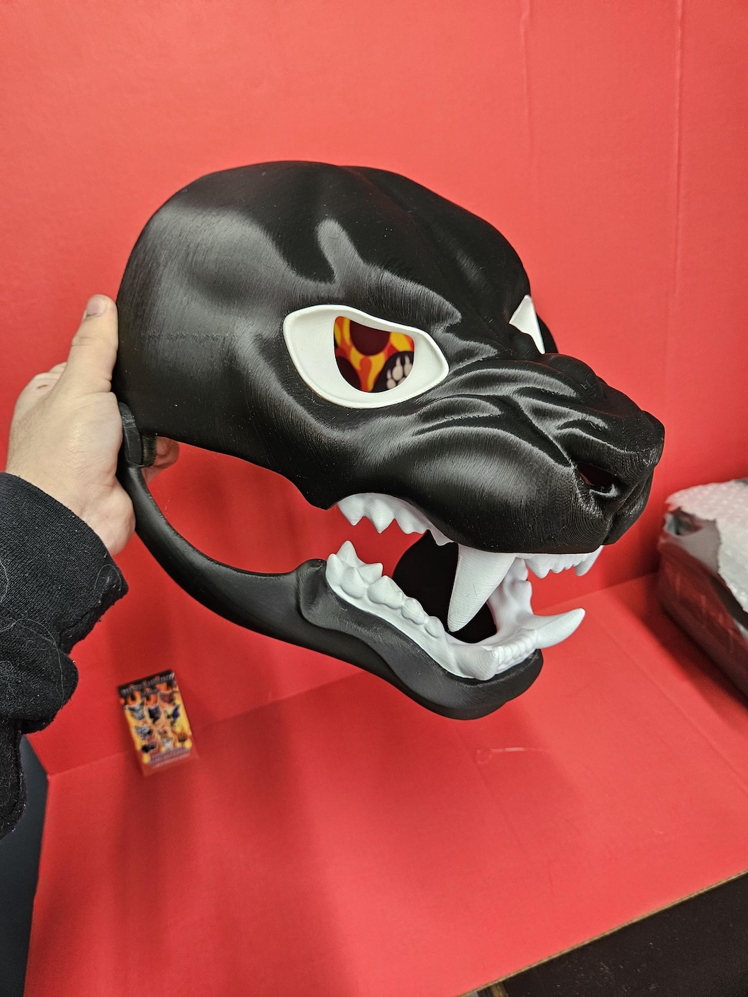 Snarling Realistic Big Cat (toony Eye Version) Fursuit Head Base